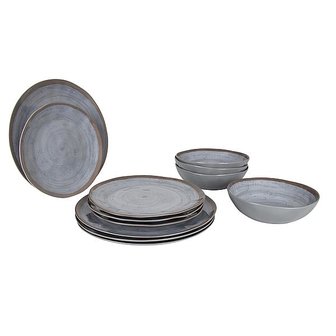 campingservies, 12-delig, stonelook