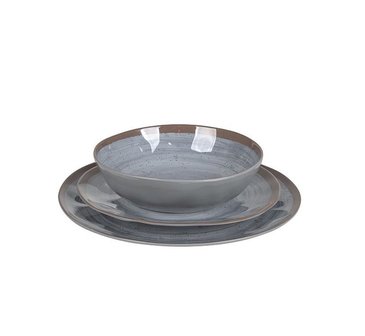 Bo-camp servies Halo, stone-look, 12-delig