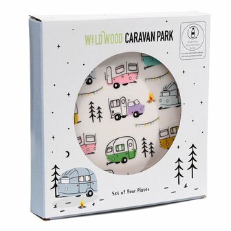 Set van 4 Duurzame RPET Borden caravans/camper Wildwood