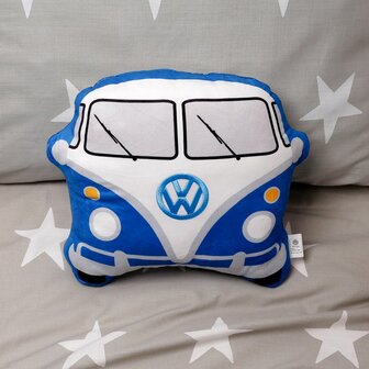 Sierkussen Volkswagen Busje VW T1 Blauw