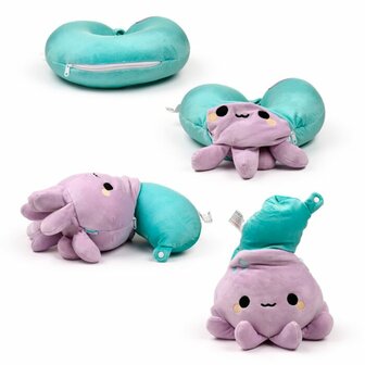Swapseazzz Adoramals Ocean Octopus 2-in-1 Pluche Reiskussen