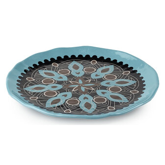 Ontbijtbord blauw