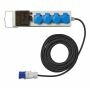 Tentunit 10 mtr 3x stopcontact + 2x usb + aardlekschakelaar 10A