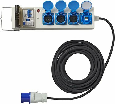 tentunit 20 m 3 stopcontacten 2 usb