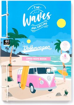 Notitieboekje / schrift Volkswagenbusje, A5 gelinieerd