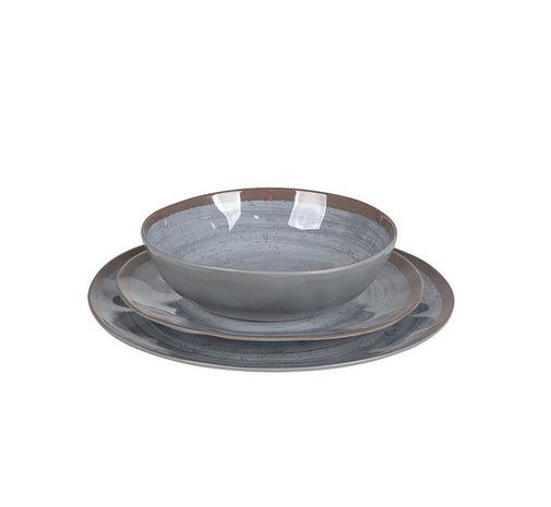 Bo-camp servies Halo, stone-look, 12-delig