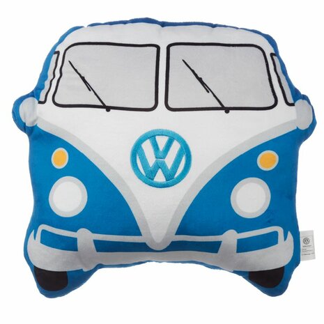 Sierkussen Volkswagen Busje VW T1 Blauw