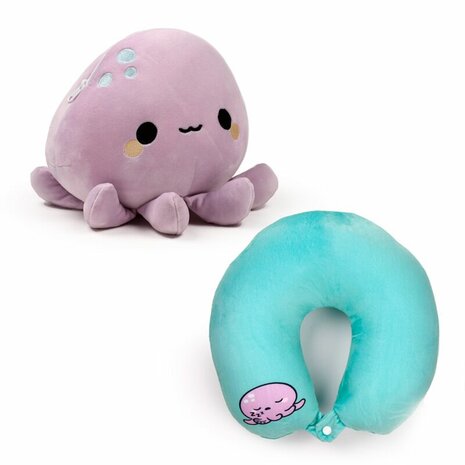Swapseazzz Adoramals Ocean Octopus 2-in-1 Pluche Reiskussen