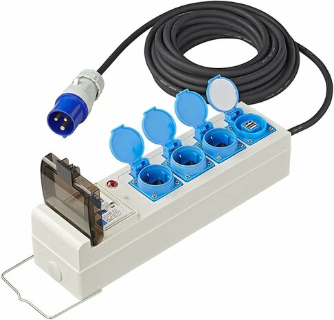 tentunit 20 m 3 stopcontacten 2 usb