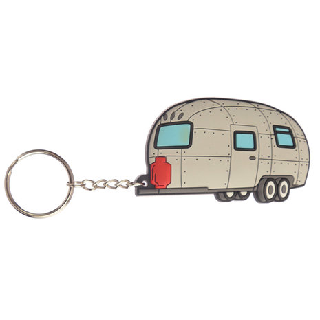 Sleutelhanger caravan paars