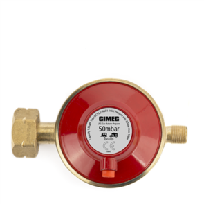 Gasdrukregelaar met afblaasbeveiliging 50 MBAR KOMBI X 1/4 INCH LINKS