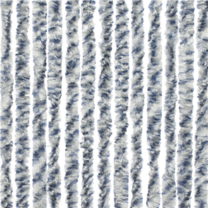 Chenille vliegengordijn (kattenstaarten) Rain blauw/grijs 56X185CM (caravandeur)