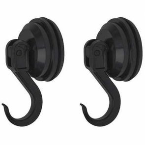 Ophanghaak met zuignap, 2 stuks, zwart, max. 4 kg.