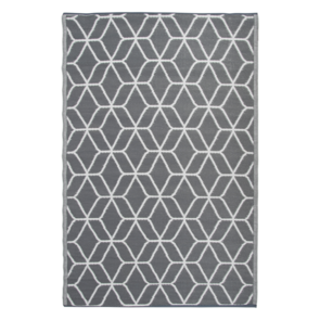 Kleed,  Chill mat Grafisch, 180 x 120 cm, beige/grijs - wit