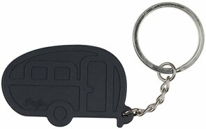 Sleutelhanger caravan retro, zwart 