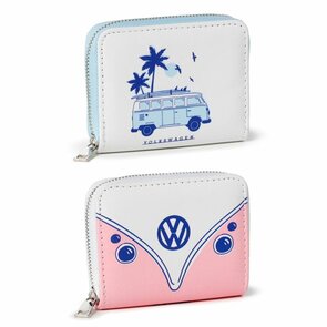 Portemonnee Volkswagenbusje roze / blauw